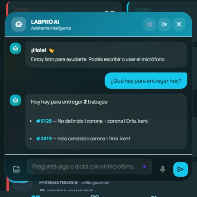 Interfaz de chat con LabPro AI