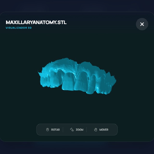 Visualizador STL en portal odontólogo LabPro